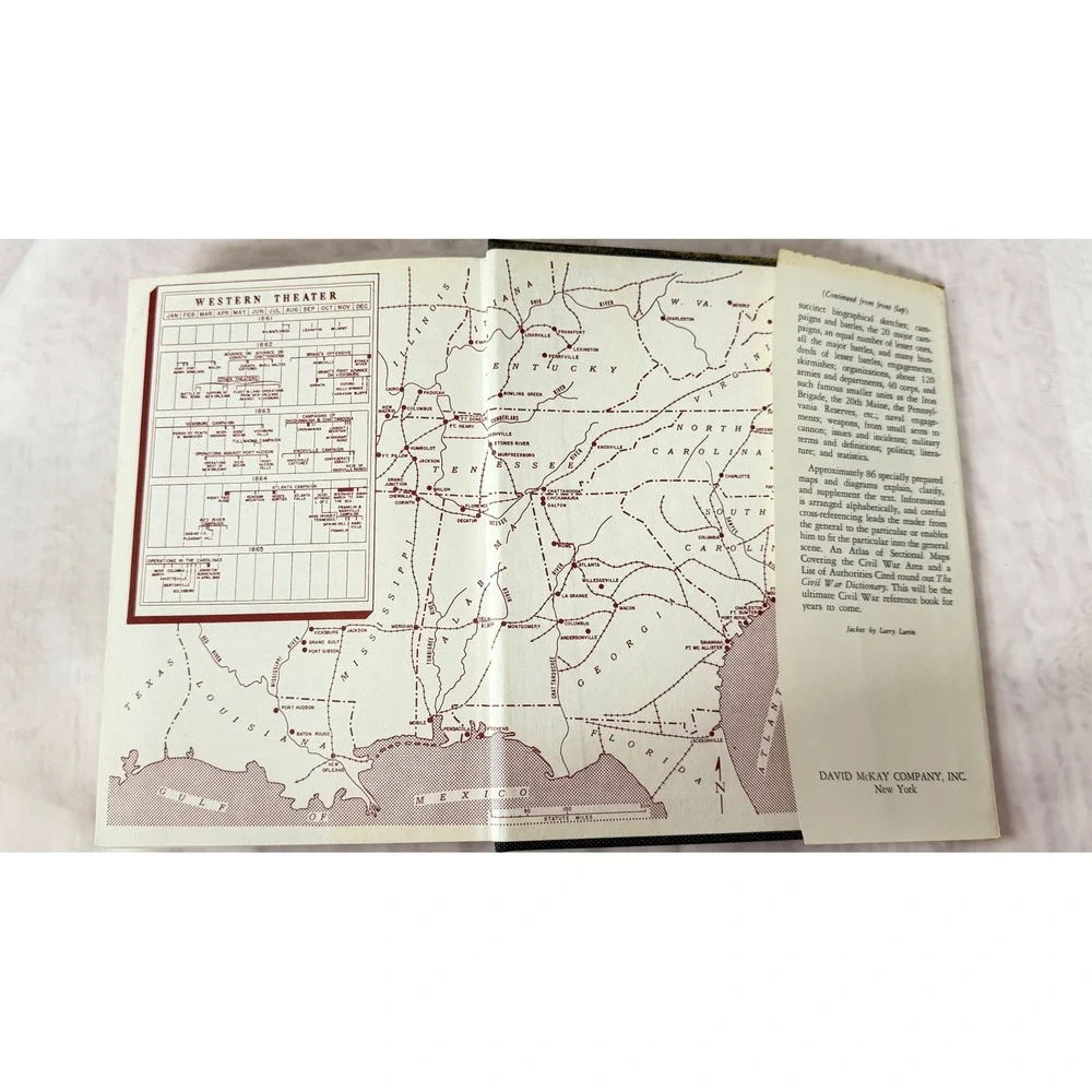 The Civil War Dictionary Mark Mayo Boatner III Hardcover Maps Atlas 0679500138
